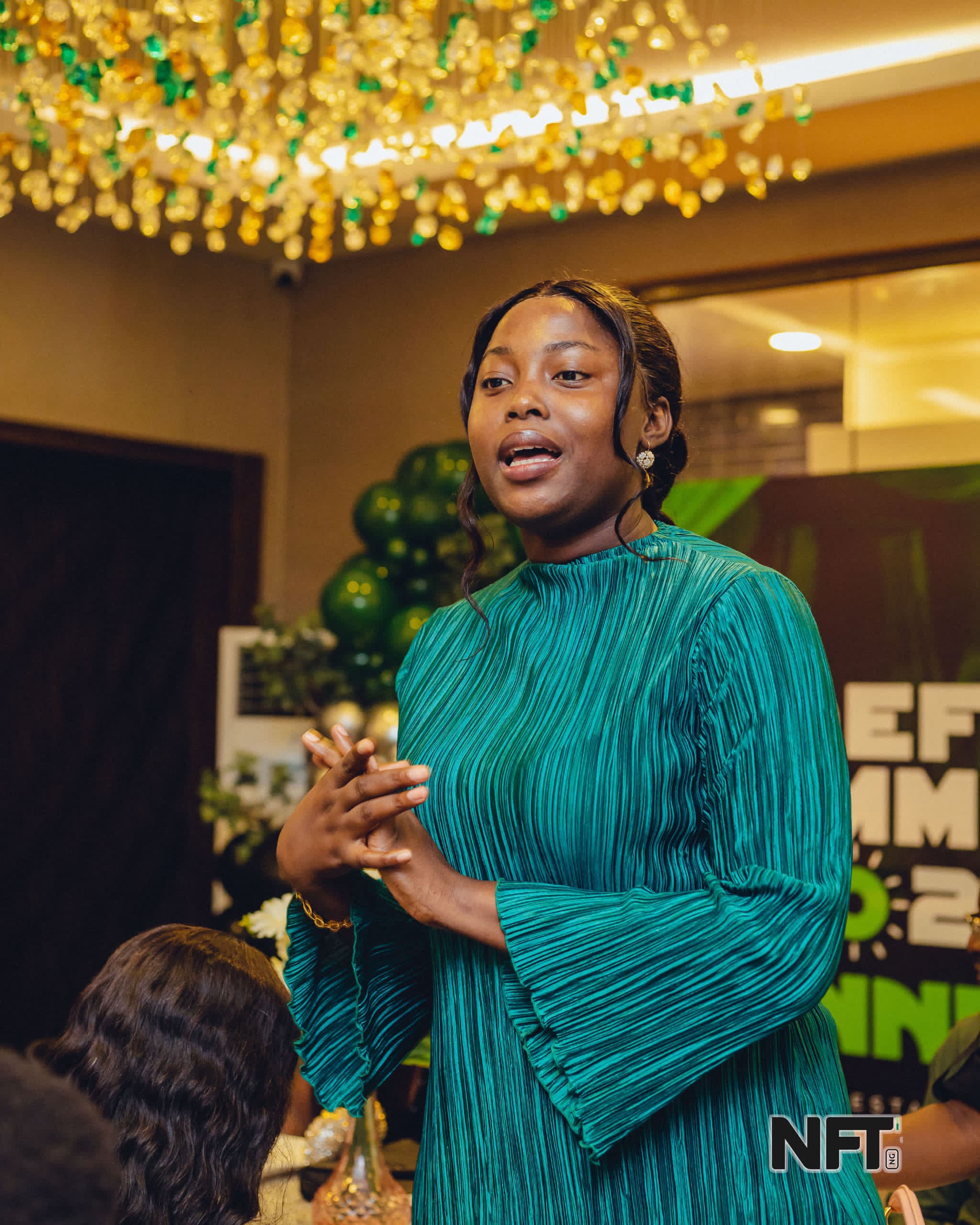 Amahra speaking at DeFi Summer 2024 Dinner Night