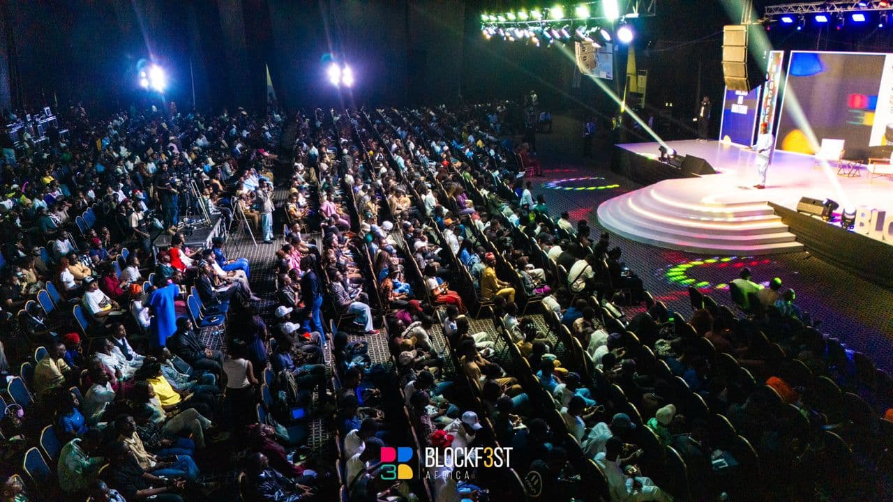 Hall 1/3 crowd view of Blockfest Africa 2025 event