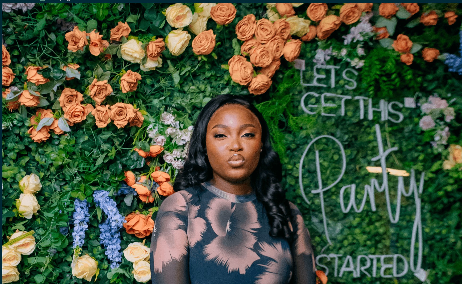 Amahra captured posing for the camera during Sunset Soiree