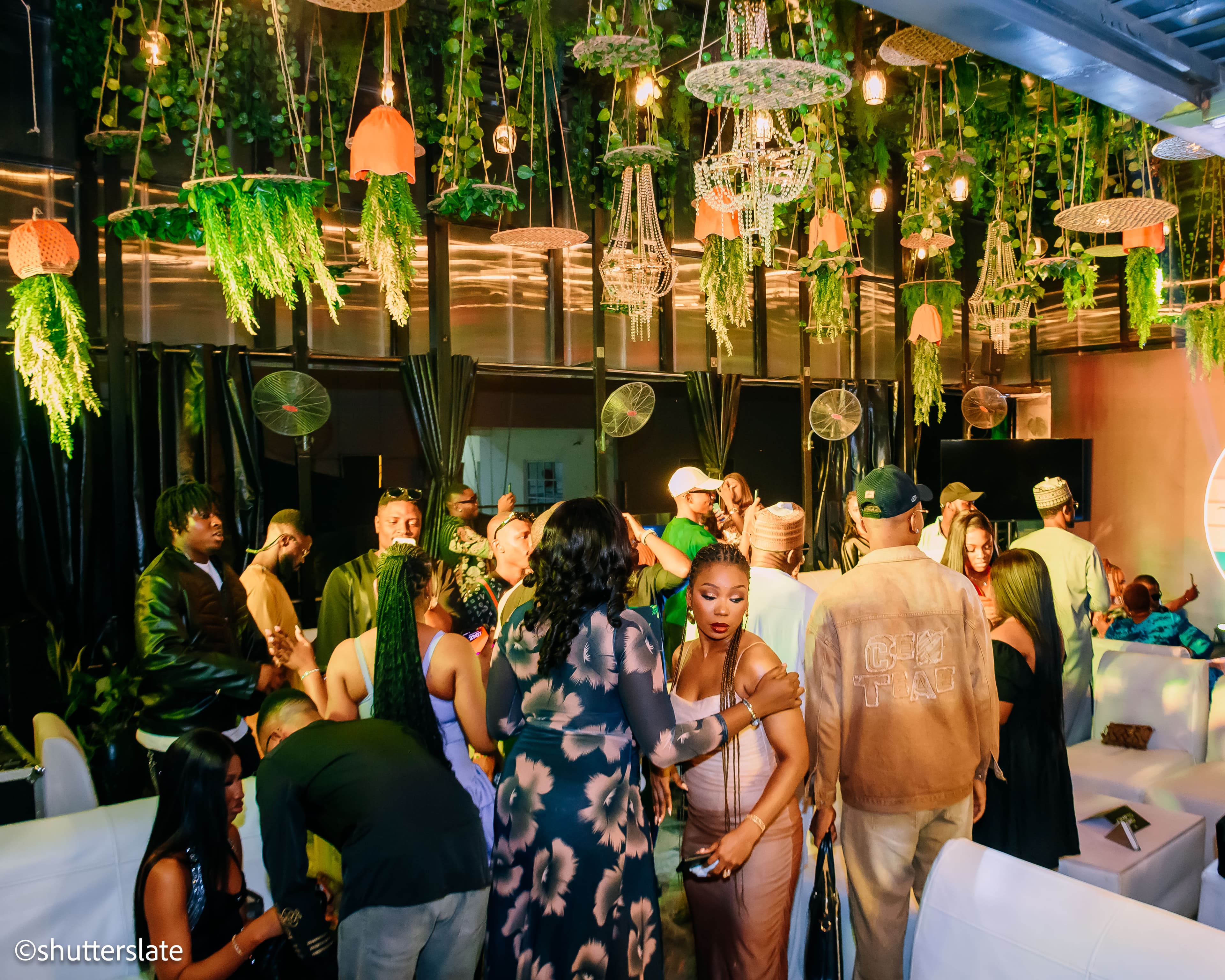 Amahra exchanging pleasantries with guests at Sunset Soiree