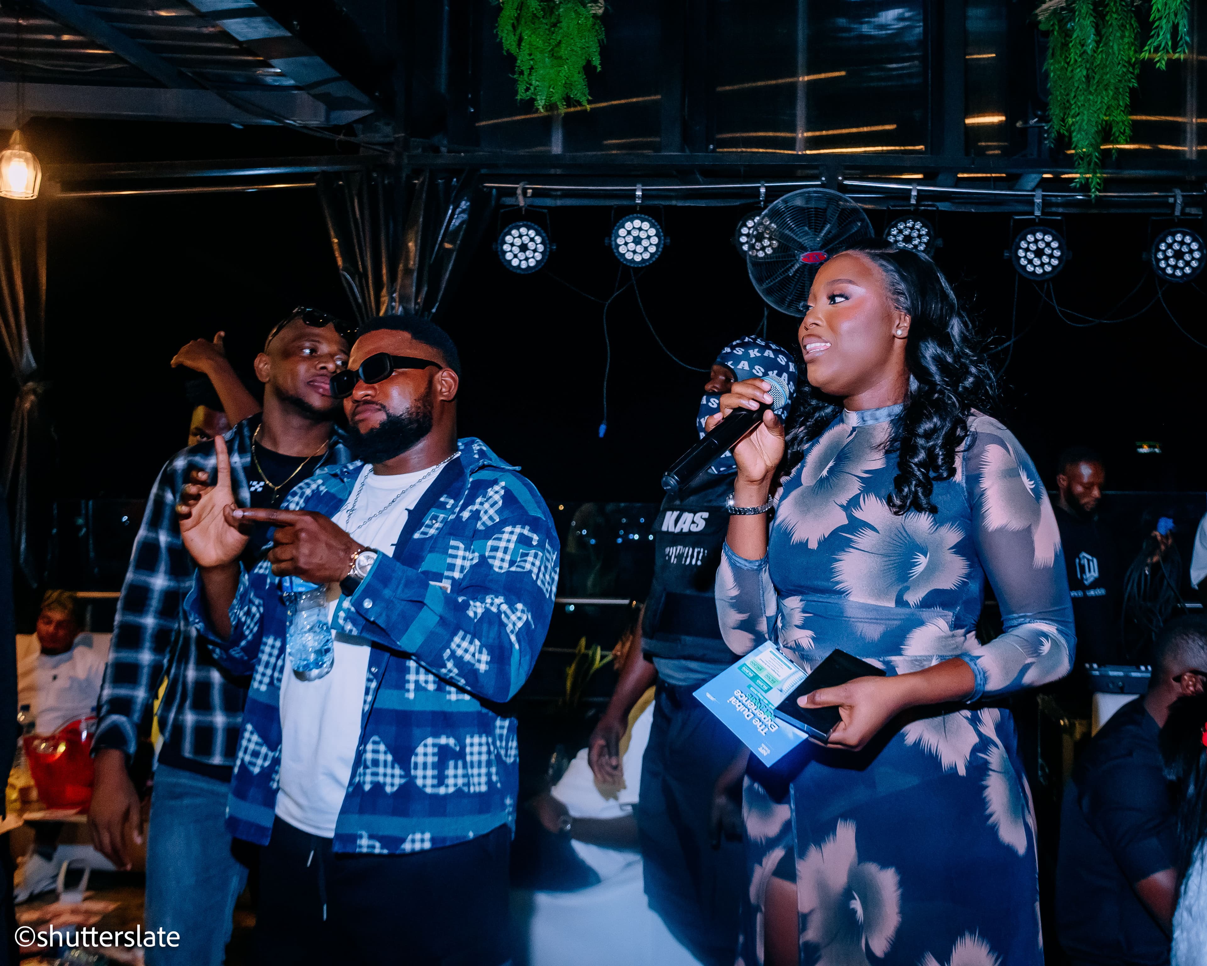 Amahra speaking at Sunset Soiree